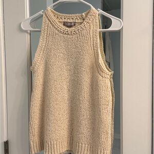 J. Crew Cream Sleeveless Knit Sweater Tank